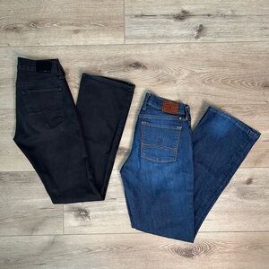 Lucky Brand Women's Black and Blue Boot Cut Jeans